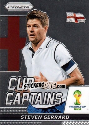 Cromo Steven Gerrard - FIFA World Cup Brazil 2014. Prizm - Panini