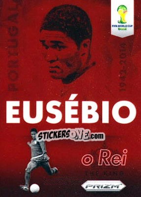 Figurina Eusebio - FIFA World Cup Brazil 2014. Prizm - Panini