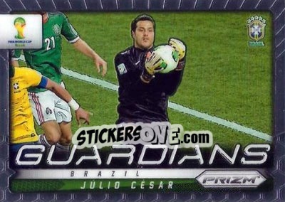 Sticker Julio Cesar - FIFA World Cup Brazil 2014. Prizm - Panini