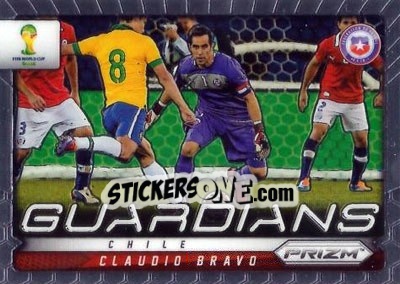 Sticker Claudio Bravo - FIFA World Cup Brazil 2014. Prizm - Panini