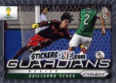 Sticker Guillermo Ochoa - FIFA World Cup Brazil 2014. Prizm - Panini