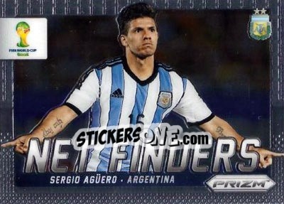 Sticker Sergio Aguero - FIFA World Cup Brazil 2014. Prizm - Panini