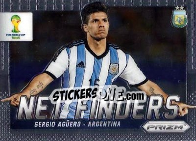 Sticker Sergio Aguero - FIFA World Cup Brazil 2014. Prizm n. NF-3 - Panini