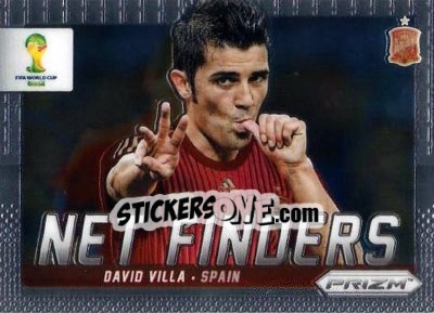 Sticker David Villa - FIFA World Cup Brazil 2014. Prizm - Panini