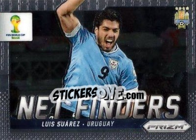 Sticker Luis Suarez - FIFA World Cup Brazil 2014. Prizm n. NF-24 - Panini