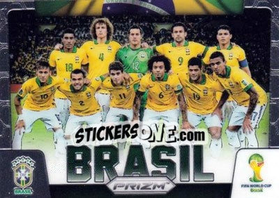 Figurina Brasil - FIFA World Cup Brazil 2014. Prizm - Panini