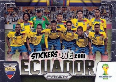 Sticker Ecuador - FIFA World Cup Brazil 2014. Prizm - Panini