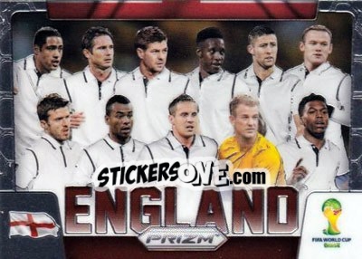Sticker England - FIFA World Cup Brazil 2014. Prizm n. TP-13 - Panini