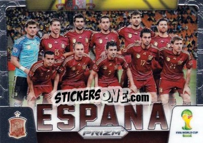 Sticker Espana - FIFA World Cup Brazil 2014. Prizm - Panini