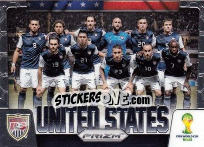 Sticker United States - FIFA World Cup Brazil 2014. Prizm - Panini