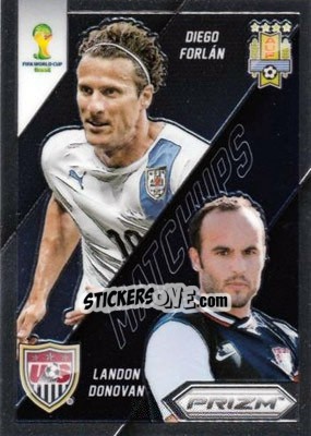 Sticker Diego Forlan / Landon Donovan - FIFA World Cup Brazil 2014. Prizm n. WCM-26 - Panini