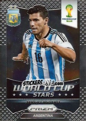 Sticker Sergio Aguero - FIFA World Cup Brazil 2014. Prizm n. WCS-2 - Panini