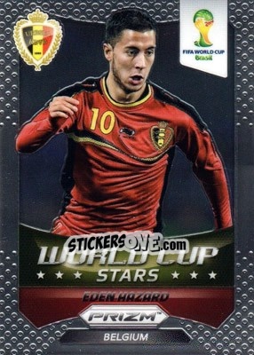 Sticker Eden Hazard - FIFA World Cup Brazil 2014. Prizm - Panini