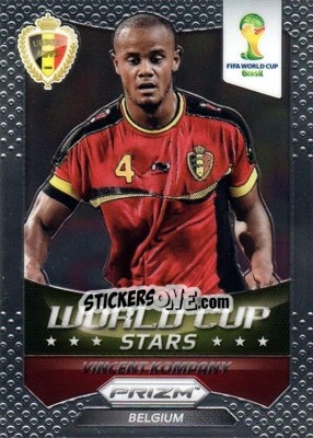 Sticker Vincent Kompany - FIFA World Cup Brazil 2014. Prizm - Panini