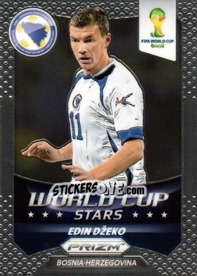 Sticker Edin Dzeko - FIFA World Cup Brazil 2014. Prizm n. WCS-5 - Panini