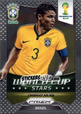 Figurina Thiago Silva - FIFA World Cup Brazil 2014. Prizm - Panini