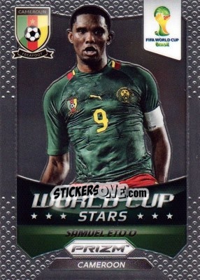 Cromo Samuel Eto'o - FIFA World Cup Brazil 2014. Prizm - Panini