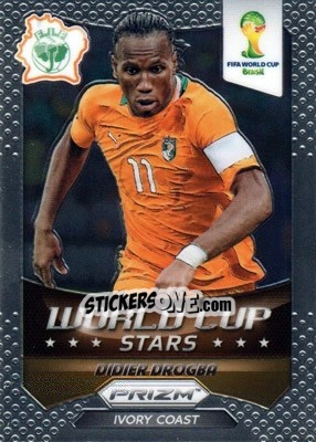 Cromo Didier Drogba - FIFA World Cup Brazil 2014. Prizm - Panini