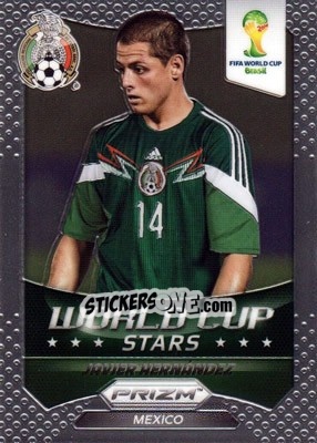 Sticker Javier Hernandez - FIFA World Cup Brazil 2014. Prizm - Panini