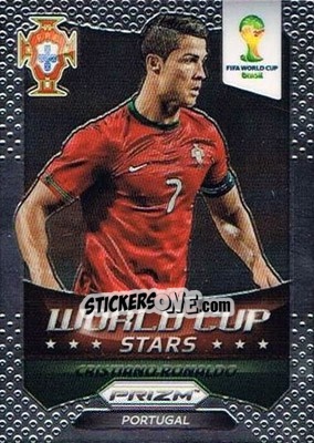 Sticker Cristiano Ronaldo - FIFA World Cup Brazil 2014. Prizm n. WCS-28 - Panini