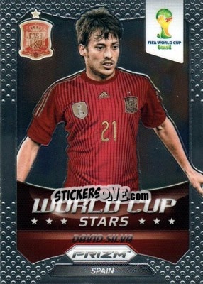 Cromo David Silva - FIFA World Cup Brazil 2014. Prizm - Panini