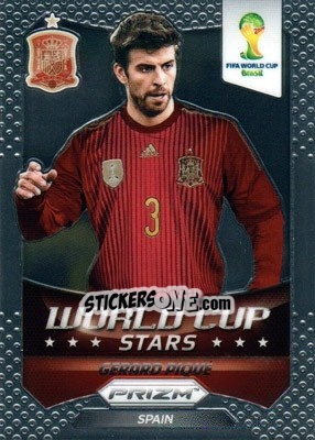 Sticker Gerard Pique - FIFA World Cup Brazil 2014. Prizm - Panini