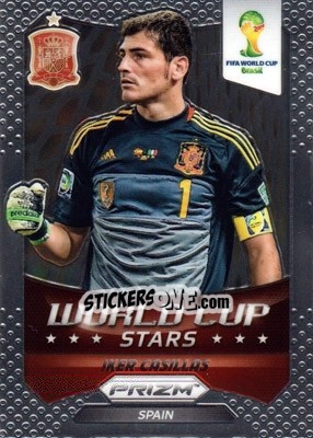 Sticker Iker Casillas - FIFA World Cup Brazil 2014. Prizm n. WCS-33 - Panini