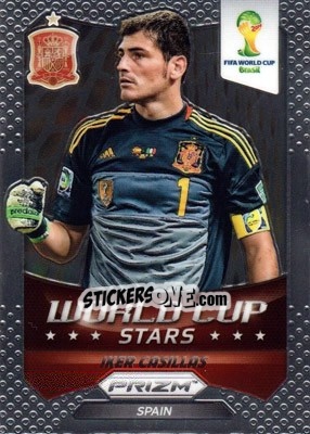 Figurina Iker Casillas - FIFA World Cup Brazil 2014. Prizm - Panini