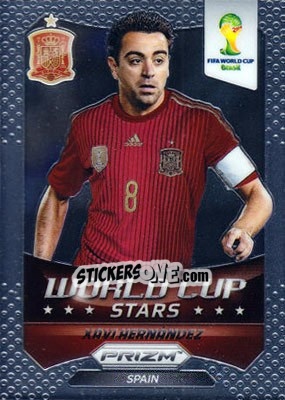 Sticker Xavi Hernandez - FIFA World Cup Brazil 2014. Prizm n. WCS-35 - Panini