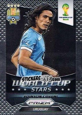 Cromo Edinson Cavani - FIFA World Cup Brazil 2014. Prizm - Panini