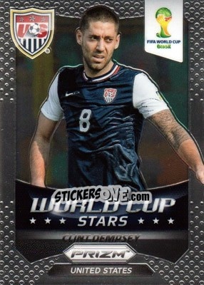 Sticker Clint Dempsey - FIFA World Cup Brazil 2014. Prizm n. WCS-38 - Panini