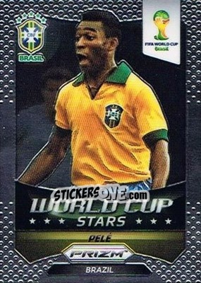 Figurina Pele - FIFA World Cup Brazil 2014. Prizm - Panini