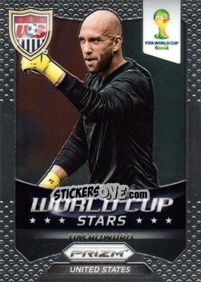 Sticker Tim Howard - FIFA World Cup Brazil 2014. Prizm - Panini