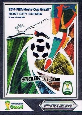 Sticker Cuiaba - FIFA World Cup Brazil 2014. Prizm - Panini