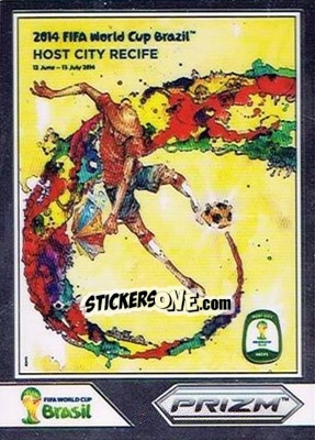 Sticker Recife - FIFA World Cup Brazil 2014. Prizm - Panini