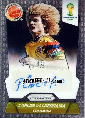 Sticker Carlos Valderrama - FIFA World Cup Brazil 2014. Prizm - Panini