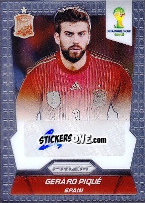 Sticker Gerard Pique - FIFA World Cup Brazil 2014. Prizm - Panini