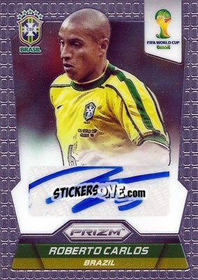 Figurina Roberto Carlos - FIFA World Cup Brazil 2014. Prizm - Panini