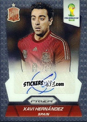 Sticker Xavi Hernandez - FIFA World Cup Brazil 2014. Prizm n. S-XA - Panini