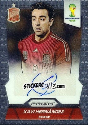 Sticker Xavi Hernandez - FIFA World Cup Brazil 2014. Prizm - Panini