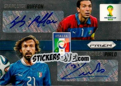 Cromo Andrea Pirlo / Gianluigi Buffon - FIFA World Cup Brazil 2014. Prizm n. CS-AG - Panini