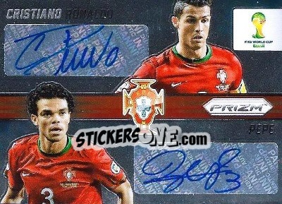 Sticker Cristiano Ronaldo / Pepe - FIFA World Cup Brazil 2014. Prizm n. CS-CP - Panini