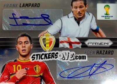 Sticker Eden Hazard / Frank Lampard - FIFA World Cup Brazil 2014. Prizm - Panini