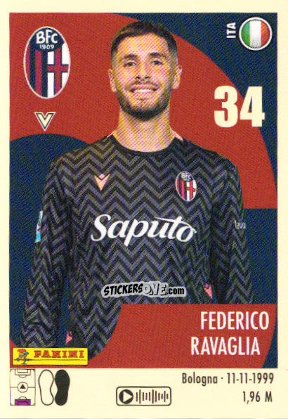 Sticker Federico Ravaglia - Calciatori 2024-2025 n. 33 - Panini