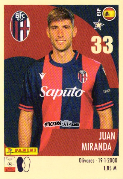 Sticker Juan Miranda - Calciatori 2024-2025 n. 34 - Panini