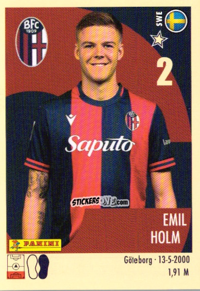 Sticker Emil Holm - Calciatori 2024-2025 n. 35 - Panini