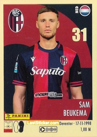 Figurina Sam Beukema - Calciatori 2024-2025 n. 36 - Panini
