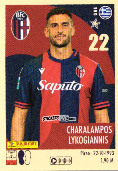 Sticker Charálampos Lykogiánnis - Calciatori 2024-2025 n. 38 - Panini
