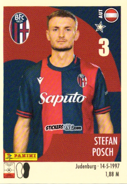 Sticker Stefan Posch - Calciatori 2024-2025 n. 39 - Panini