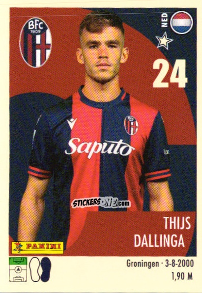 Sticker Thijs Dallinga - Calciatori 2024-2025 n. 50 - Panini